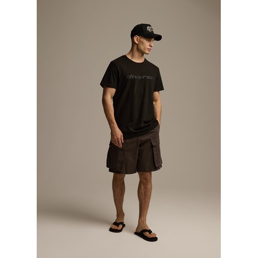 T-shirt męski Diverse czarny 
