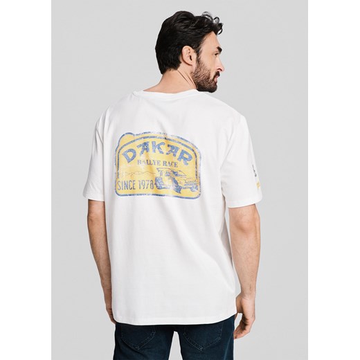 T-shirt męski biały z krótkimi rękawami