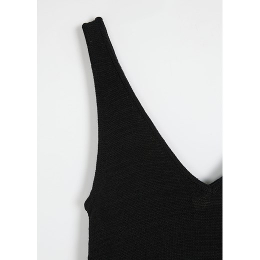 Bluzka damska Diverse w serek czarna casual