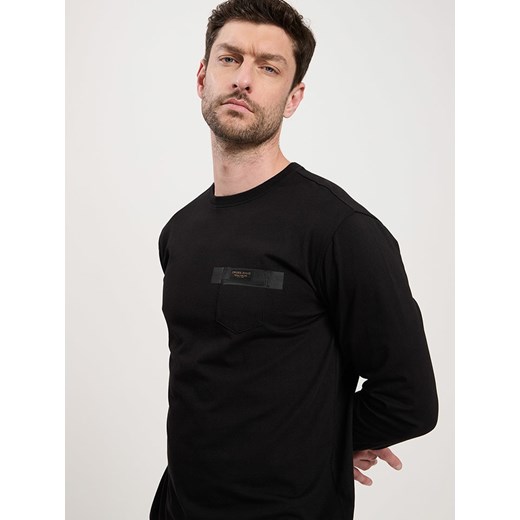 T-shirt męski Cross Jeans z bawełny z długim rękawem