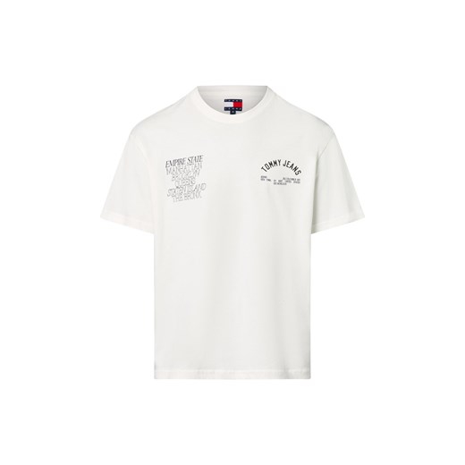 Tommy Jeans Koszulka męska Mężczyźni Bawełna biały nadruk ze sklepu vangraaf w kategorii T-shirty męskie - zdjęcie 184182262
