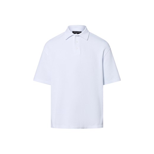 PEGADOR Męska koszulka polo z dzianiny - Signar Mężczyźni Bawełna biały jednolity ze sklepu vangraaf w kategorii T-shirty męskie - zdjęcie 184182284