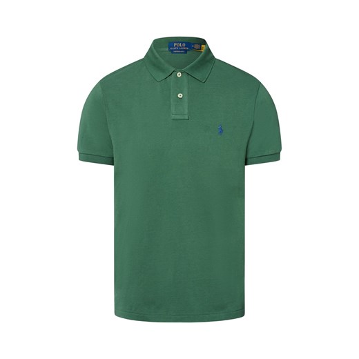 Polo Ralph Lauren Męska koszulka polo Mężczyźni Bawełna zielony jednolity ze sklepu vangraaf w kategorii T-shirty męskie - zdjęcie 184182290