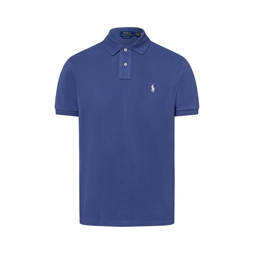 Polo Ralph Lauren Męska koszulka polo Mężczyźni Bawełna niebieski jednolity ze sklepu vangraaf w kategorii T-shirty męskie - zdjęcie 184182291