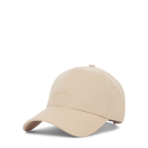 BOSS Czapka męska - Zed Mężczyźni Bawełna beżowy jednolity ze sklepu vangraaf w kategorii Czapki z daszkiem męskie - zdjęcie 184182301