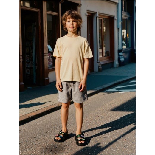 Sinsay - Koszulka swetrowa w stylu basic - beżowy ze sklepu Sinsay w kategorii T-shirty chłopięce - zdjęcie 184184064