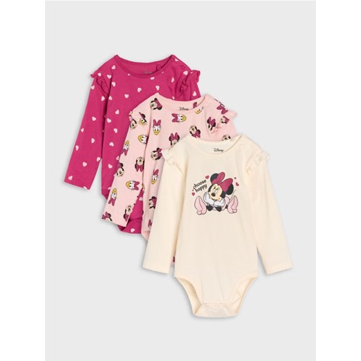 Sinsay - Body 3 pack Minnie Mouse - kremowy ze sklepu Sinsay w kategorii Odzież dla niemowląt - zdjęcie 184184182