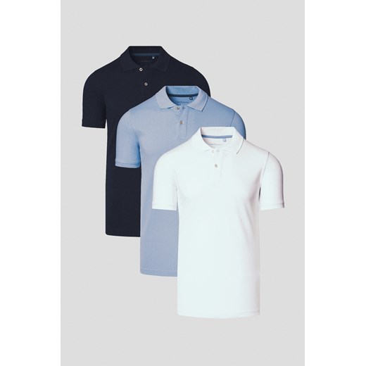 Zestaw 3 Koszulek Polo Bawełnianych Cassian ze sklepu Lancerto S.A. w kategorii T-shirty męskie - zdjęcie 184184721