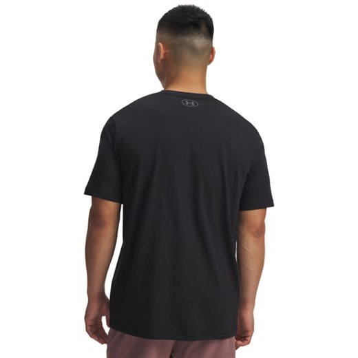 Czarny t-shirt męski Under Armour z krótkim rękawem sportowy