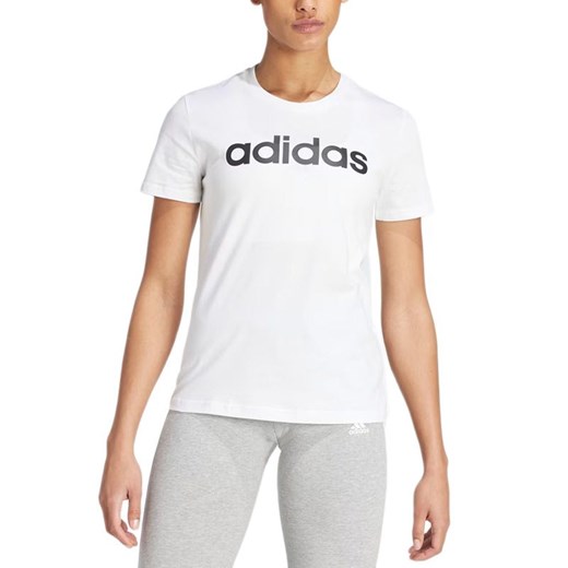Koszulka adidas Sportswear Loungwear Essentials Slim Logo GL0768 - biała ze sklepu streetstyle24.pl w kategorii Bluzki damskie - zdjęcie 184185670
