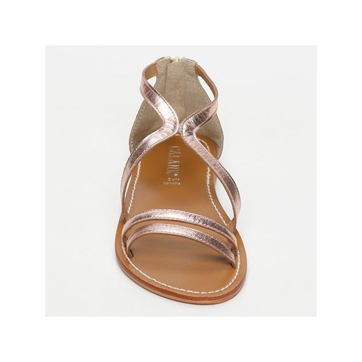 CALANK Skórzane sandały w kolorze różowozłotym Calank 40 okazja Limango Polska