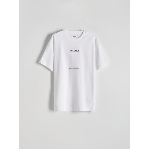 Reserved - T-shirt relaxed fit - biały Reserved XL okazyjna cena Reserved
