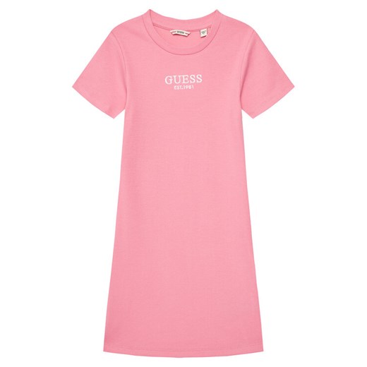 Guess Sukienka codzienna J5YK11 KBZP4 Różowy Regular Fit ze sklepu MODIVO w kategorii Sukienki dziewczęce - zdjęcie 184187472