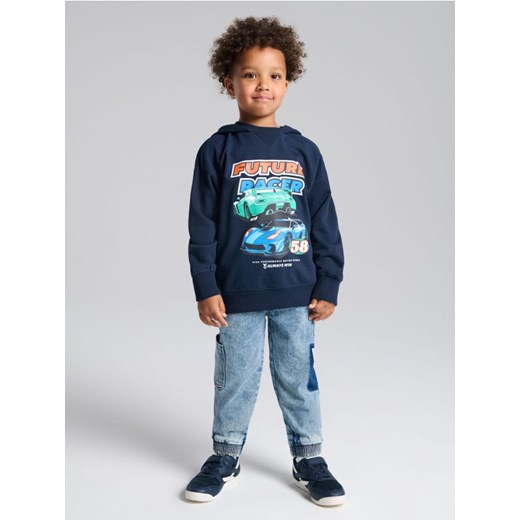 Sinsay - Bluza z kapturem - granatowy ze sklepu Sinsay w kategorii Bluzy chłopięce - zdjęcie 184190652