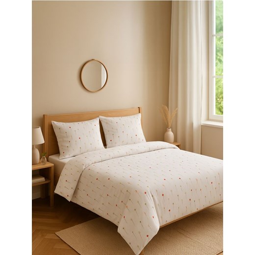 Sinsay - Komplet pościeli w kwiaty z koronką - wielobarwny Sinsay One Size Sinsay