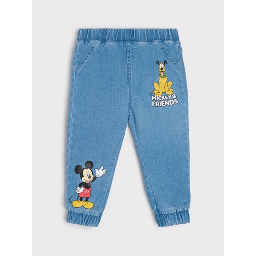 Sinsay - Jeansy Mickey Mouse - niebieski - id: 699EM-05J - marki Sinsay - 184190823 Sinsay - Jeansy Mickey Mouse - niebieski ze sklepu Sinsay w kategorii Spodnie i półśpiochy - zdjęcie 184190823