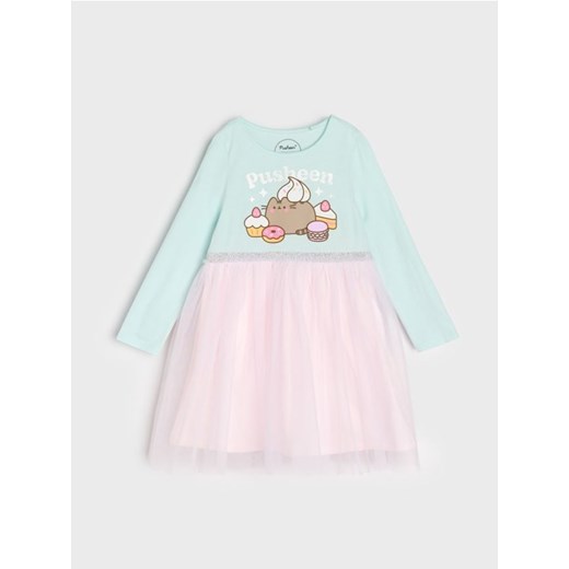 Sinsay - Sukienka z tiulem Pusheen the Cat - zielony ze sklepu Sinsay w kategorii Sukienki dziewczęce - zdjęcie 184190894