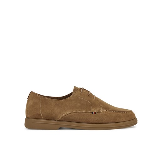 Mokasyny Tommy Hilfiger Moc T Derby FM0FM05495 Brązowy ze sklepu eobuwie.pl w kategorii Mokasyny męskie - zdjęcie 184191631