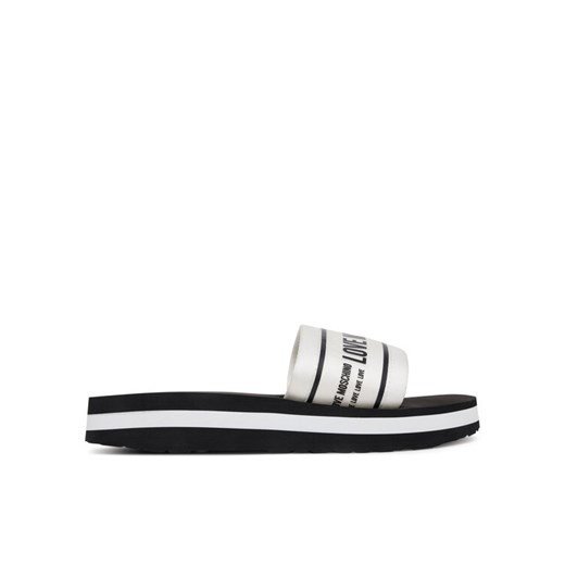 Klapki LOVE MOSCHINO JA28334G0MIX6100 Biały ze sklepu eobuwie.pl w kategorii Klapki damskie - zdjęcie 184191672