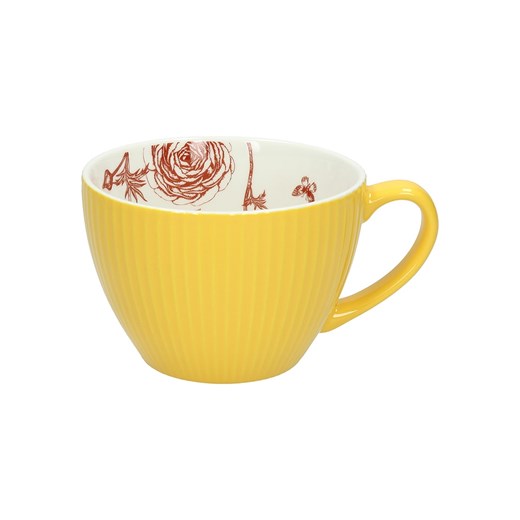 Andrea Fontebasso 1760 Kubek jumbo &quot;Breakfast Time&quot; w kolorze żółtym - 490 ml ze sklepu Limango Polska w kategorii Kubki - zdjęcie 184192533