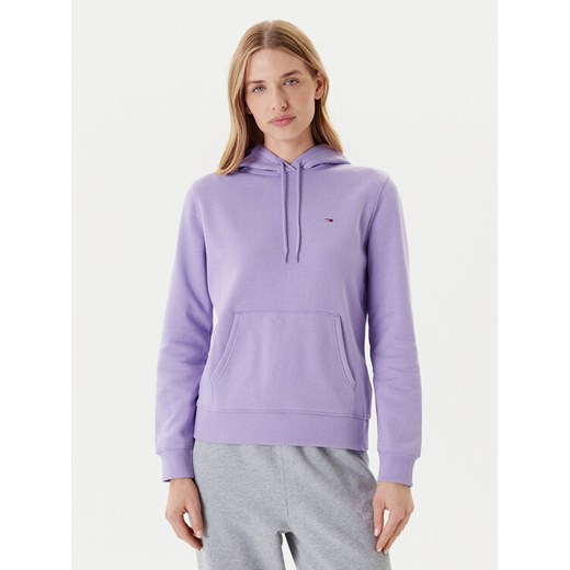 Tommy Jeans Bluza Flag DW0DW19958 Fioletowy Regular Fit ze sklepu MODIVO w kategorii Bluzy damskie - zdjęcie 184193281