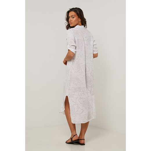 Le Monde du Lin Lniana sukienka w kolorze białym Le Monde Du Lin 34/36 promocyjna cena Limango Polska