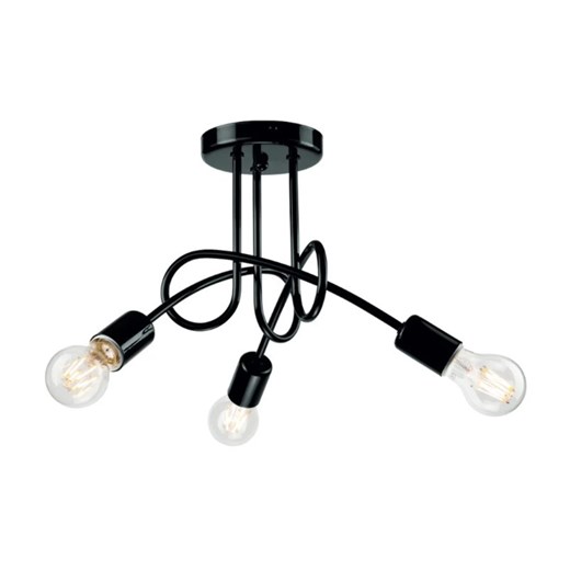 Nowoczesna 3-punktowa lampa sufitowa do salonu ETICA 3 w kolorze czarnym ze sklepu Lysne w kategorii Lampy sufitowe - zdjęcie 184194744