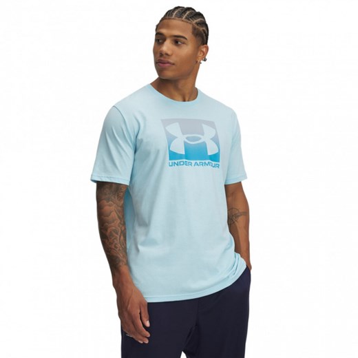 Męski t-shirt z nadrukiem Under Armour UA M Boxed Sports Updated Ss - niebieski ze sklepu Sportstylestory.com w kategorii T-shirty męskie - zdjęcie 184195772