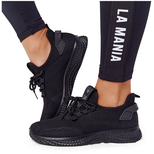Damskie Sportowe Buty Slip-On Czarne ze sklepu ButyModne.pl w kategorii Buty sportowe damskie - zdjęcie 184196181