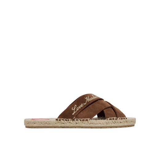 Klapki LOVE MOSCHINO JA28362G0MIG0300 Brązowy ze sklepu eobuwie.pl w kategorii Klapki damskie - zdjęcie 184196370