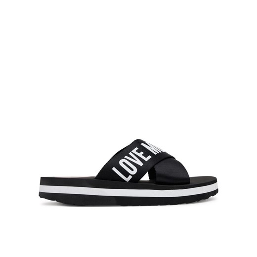 Klapki LOVE MOSCHINO JA28324G0MIX3000 Czarny ze sklepu eobuwie.pl w kategorii Klapki damskie - zdjęcie 184196433