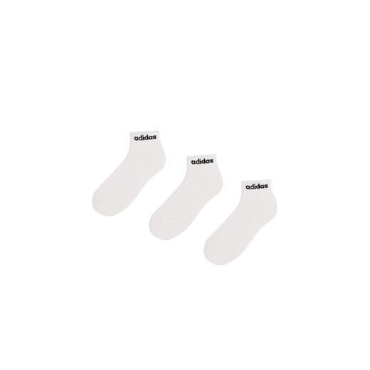 Zestaw 3 par niskich skarpet unisex adidas HT3457 3-PACK Biały 43_45 eobuwie.pl