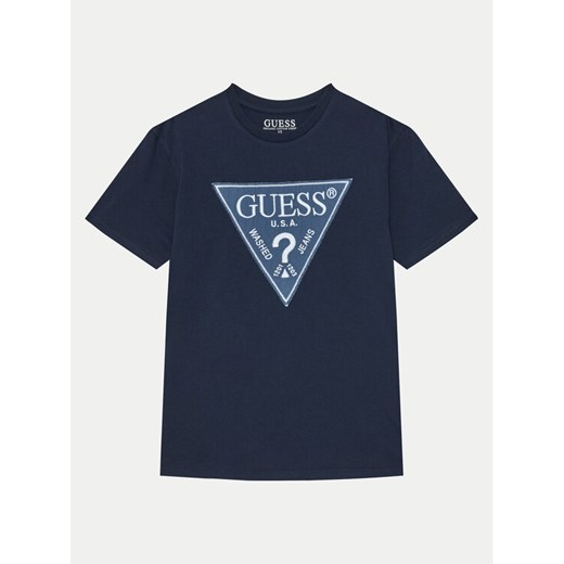 Guess T-Shirt L5RI14 K8HM4 Granatowy Regular Fit ze sklepu MODIVO w kategorii T-shirty chłopięce - zdjęcie 184197013