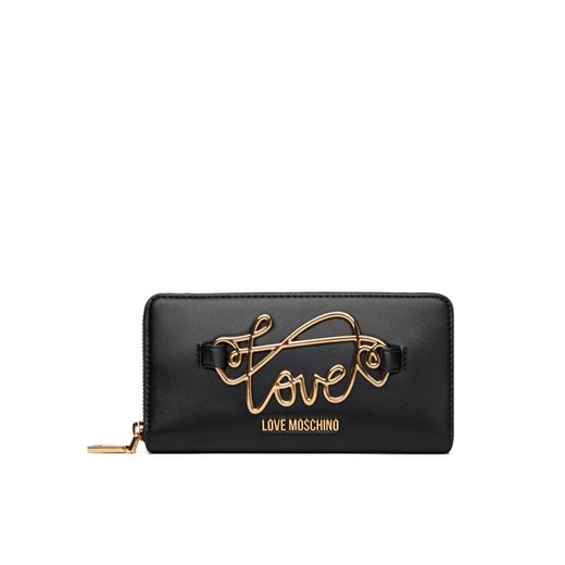 LOVE MOSCHINO Duży Portfel Damski JC5733PP0MKG0000 Czarny ze sklepu MODIVO w kategorii Portfele damskie - zdjęcie 184197034