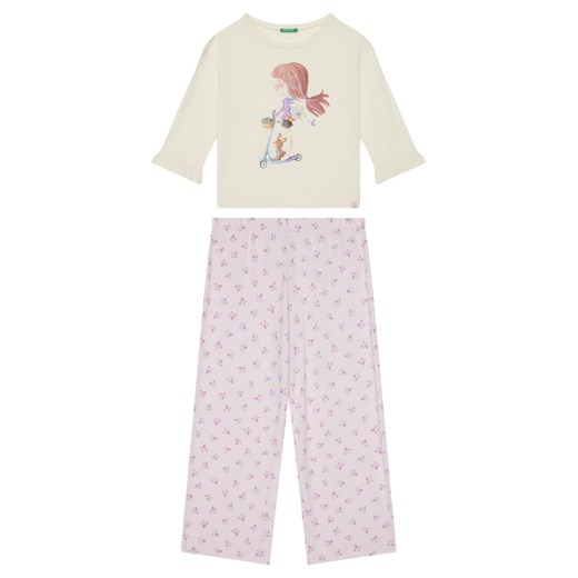 United Colors Of Benetton Piżama 3Y5E0P08B Różowy Regular Fit ze sklepu MODIVO w kategorii Piżamy dziecięce - zdjęcie 184197040
