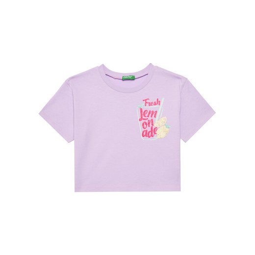United Colors Of Benetton T-Shirt 35RYC10OZ Zielony Regular Fit ze sklepu MODIVO w kategorii Bluzki dziewczęce - zdjęcie 184197083