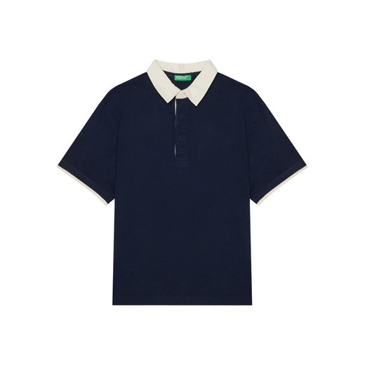 United Colors Of Benetton Polo 3MI5C301U Granatowy Relaxed Fit ze sklepu MODIVO w kategorii T-shirty chłopięce - zdjęcie 184197153