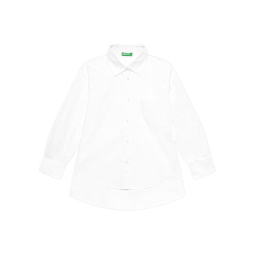United Colors Of Benetton Koszula 5EW7CQ044 Biały Oversize ze sklepu MODIVO w kategorii Koszule chłopięce - zdjęcie 184197183