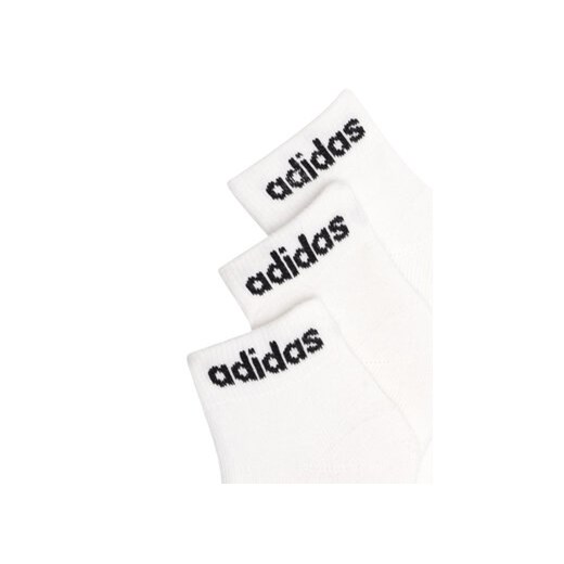 adidas Zestaw 3 par niskich skarpet unisex HT3457 3-PACK Biały 43_45 MODIVO