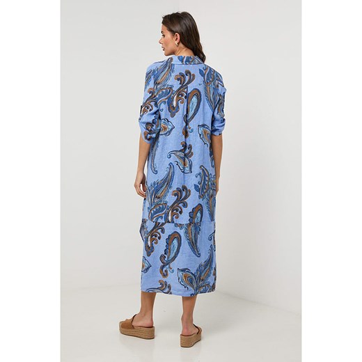 Lin Passion Lniana sukienka w kolorze błękitnym Lin Passion 40/42 okazja Limango Polska