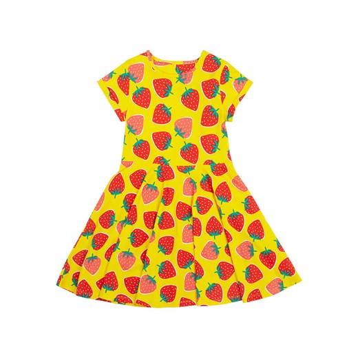 Frugi Sukienka "Spring Skater" w kolorze żółto-czerwonym Frugi 110/116 okazja Limango Polska