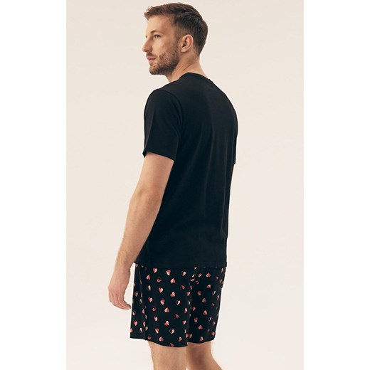 Henderson bawełniana piżama męska Sweet 42602-99X, Kolor czarny-wzór, Rozmiar 2XL, Henderson ze sklepu Intymna w kategorii Piżamy męskie - zdjęcie 184198793
