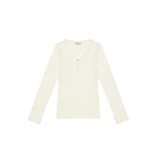Guess Bluzka J5YP02 KBCO2 Écru Regular Fit ze sklepu MODIVO w kategorii Bluzki dziewczęce - zdjęcie 184199622