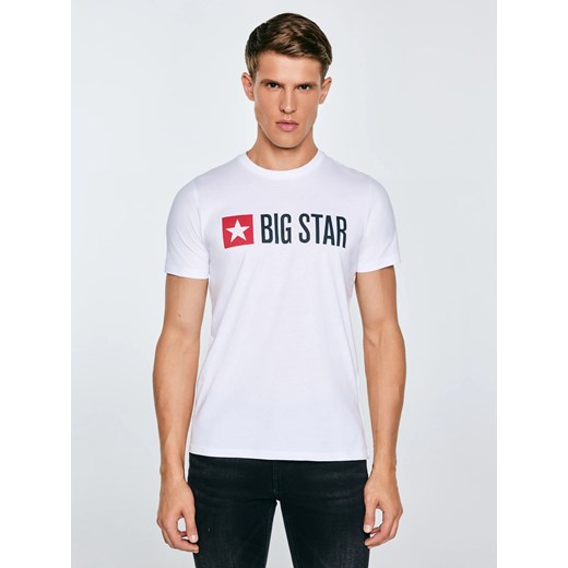 Koszulka męska z logo BIG STAR biała Quado 101 ze sklepu Big Star w kategorii T-shirty męskie - zdjęcie 184200132