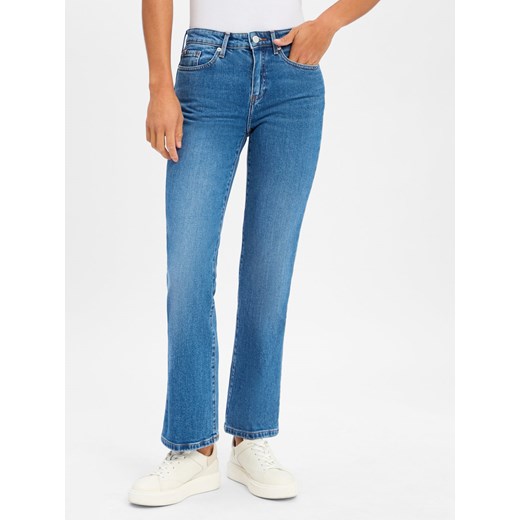 Tommy Hilfiger Dżinsy bootcut - Flo Kobiety Bawełna medium stone jednolity ze sklepu vangraaf w kategorii Jeansy damskie - zdjęcie 184200212