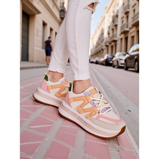 Royalfashion Sportowe sneakersy damskie na platformie Eviger ze sklepu royalfashion.pl w kategorii Buty sportowe damskie - zdjęcie 184200573