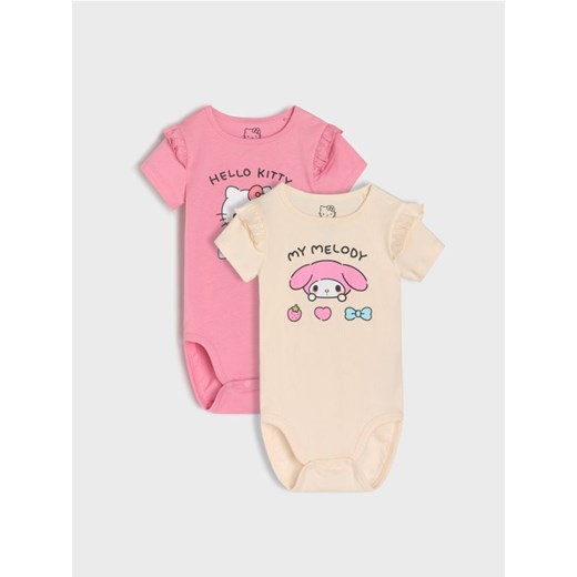 Sinsay - Body 2 pack Hello Kitty - różowy ze sklepu Sinsay w kategorii Odzież dla niemowląt - zdjęcie 184200944