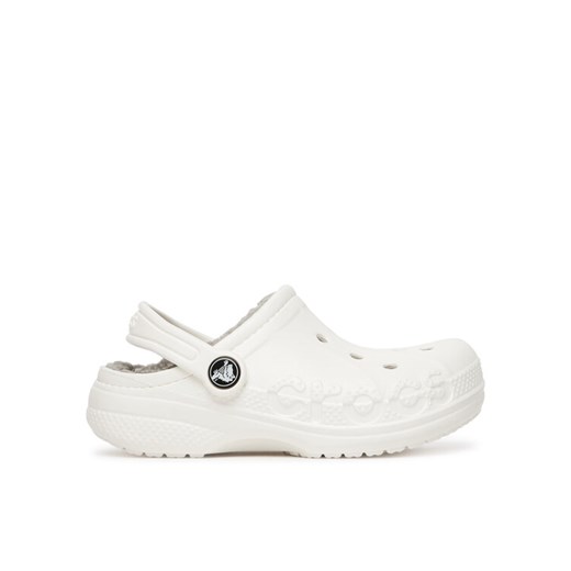 Klapki Crocs C-BAYA LINED CLOG K 207500-11H Biały ze sklepu eobuwie.pl w kategorii Klapki dziecięce - zdjęcie 184201394