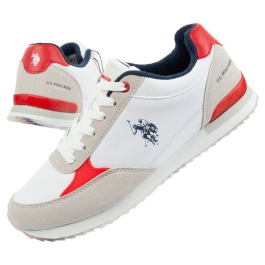 Buty sportowe U.S. Polo ASSN. UP21M48062-WHI-RED01 białe ze sklepu ButyModne.pl w kategorii Buty sportowe męskie - zdjęcie 184202211