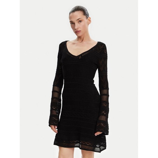 Guess Sukienka dzianinowa W5GK48 Z3E22 Czarny Slim Fit ze sklepu MODIVO w kategorii Sukienki - zdjęcie 184203423